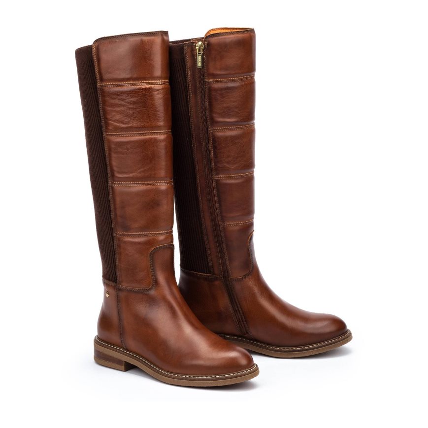 Women's Pikolinos ALDAYA Knee-high Boots Brown | NZ S912QA0